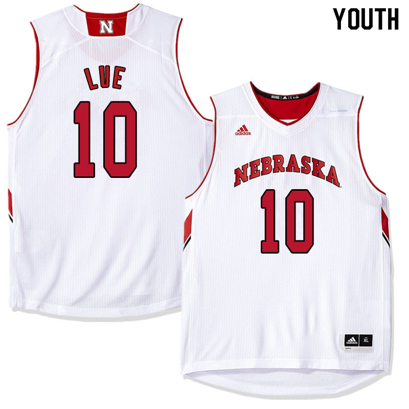 Youth Nebraska Cornhuskers #10 Tyronn Lue College Basketball Jersyes Sale-White